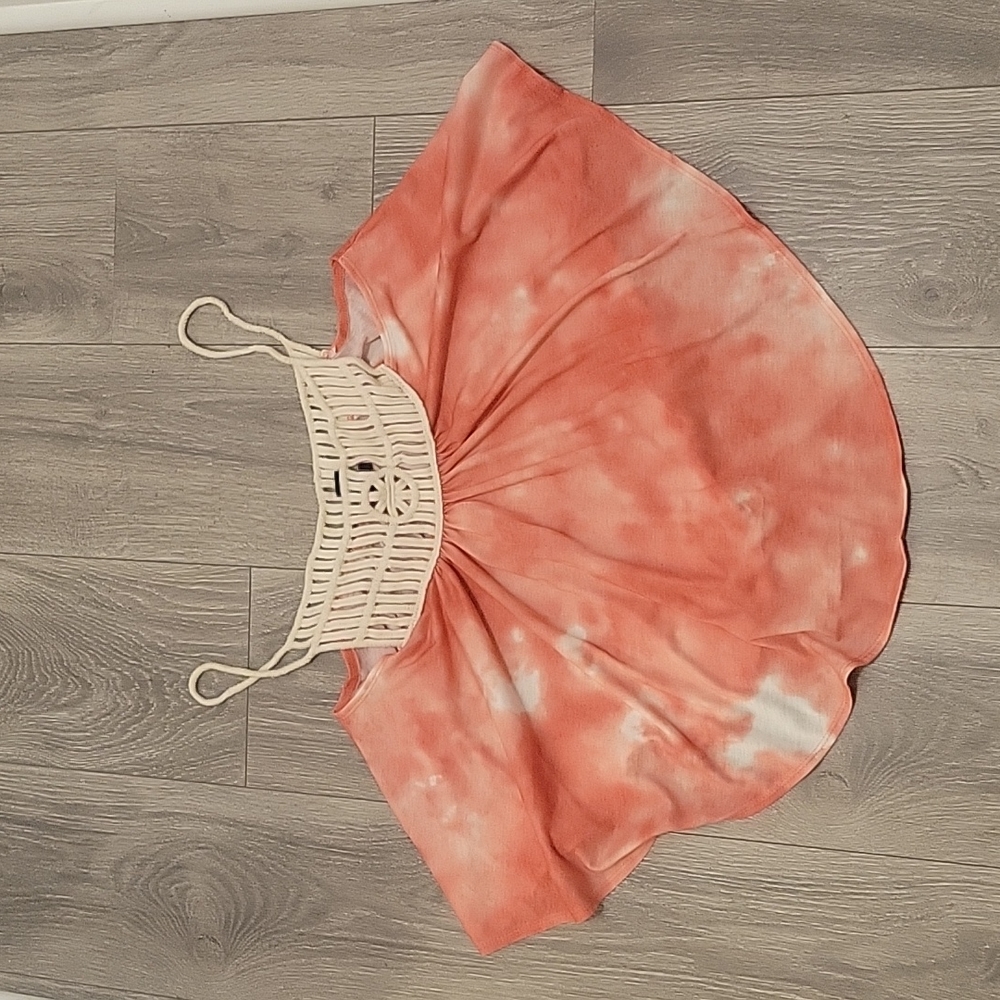RUE 21 Orange tye-dye Crop Top  Size Large